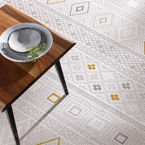 Alfombra Moderna Crema Netline CN013, 100% Acrílica, Antideslizante, Fácil de Limpiar, Duradera, 80x150cm, para Hogar, Dormitorio, Estudio, Habitación Infantil - Product Image 3