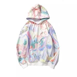 Brand New Women's Casual Long Sleeve <b>Tie</b> Dye Hoodie 100% Cotton Pullover Crop Top with Hood Street Wear for Winter 2026 - Product Image 2