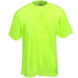 ANSI Hi Vis Reflective Safety T-<b>Shirt</b> for <b>Men</b> Breathable Waterproof Fluorescent Thermal for Airport Traffic Roadway Security - Product Image 2