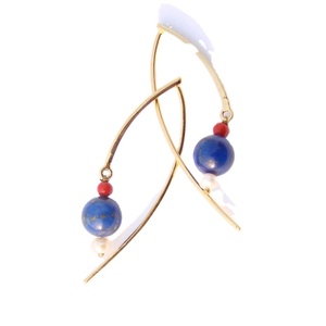 Pendientes de diseño único, cuentas y latón, nuevo diseño, a la moda - Product Image 1