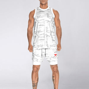 Shorts de compression à double couche de haute qualité, nouveau design, imprimé camouflage, séchage rapide, respirant, shorts de sport pour hommes - Product Image 3