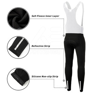 Pantalones Cortos de Ciclismo para Hombre KATBROS INDUSTRY, Negros y Blancos, con Malla Trasera, Ajustados, Transpirables, Sin Costuras, de Secado Rápido, Largos, Talla Adulto - Product Image 4