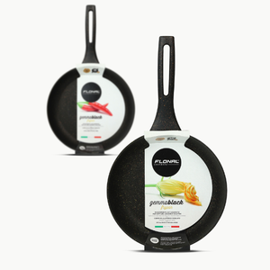 Padella Gemma in Crepe Nero 28cm, Corpo Forgiato, Padella in Alluminio con Rivestimento Antiaderente, Manico Soft Touch e Base Compatibile con Induzione - Product Image 5