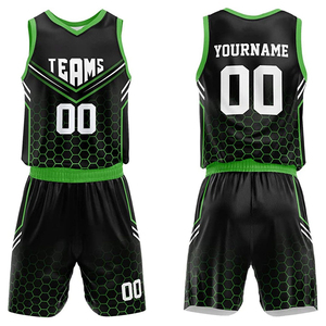 Hot Selling Men's Reversible Basketball Sports Uniform Custom Wholesale <b>Mesh</b> Jersey <b>Shorts</b> Set Breathable Printed Sublimation - Product Image 1