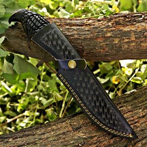 High Quality Handmade Damascus Steel Outdoor <b>Camping</b> Suravivl Hunting Knife Wooden Handle OEM Customizable Industrial Grade - Product Image 6
