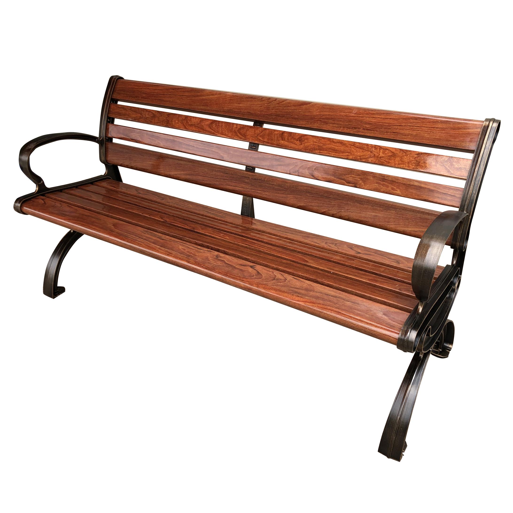 Banc d'extérieur en bois classique, vente en gros, banc de jardin en bois au meilleur prix