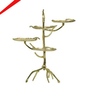 2025 Soporte de vela de aluminio con diseño de flor con acabado dorado moderno con base de mármol - Product Image 3