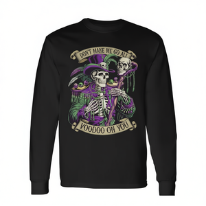 เสื้อยืดแขนยาวลายโครงกระดูกมาร์ดิกราส์ อย่าทำให้ฉันทำสิ่งไร้เดียงสาต่อคุณ - เสื้อยืดโปรโมชั่น - Product Image 2