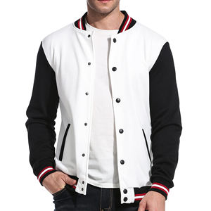Chaqueta universitaria de talla grande hecha en fábrica para hombre, ropa de invierno transpirable con cuello en V y cierre de botón bordado, chaqueta de invierno - Product Image 1