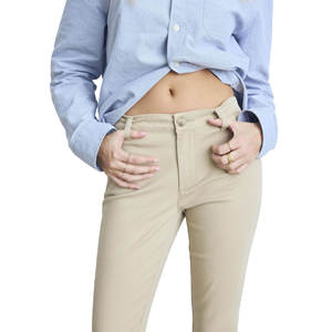 Pantalón Chino Estilo Urbano para Mujer, Look Casual, Tela Elástica, Cierre de Botones, Cintura Ajustada, Estilo Frontal Plano - Product Image 2