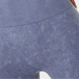 Women's Fitness Yoga Acid Wash <b>Tights</b> with Pockets Compression Seamless Yoga Pants Workout Leggings For Ladies - Product Image 3