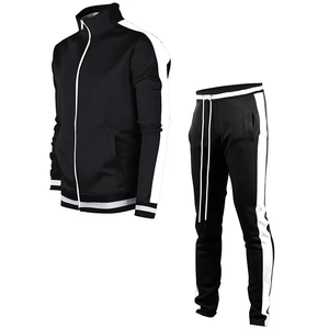Logo personnalisé Vêtements de sport décontractés pour hommes 2 pièces Vêtements de sport à fermeture éclair Ensemble de survêtement pour hommes 2025 - Product Image 3