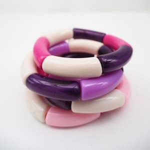 Pulseras de Cuentas de Resina de Alta Calidad, Diseño Duradero con Toque Artístico, Uso Diario, Estilo Clásico, Brazalete, Regalos de Moda - Product Image 4