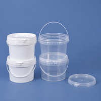 Seau en plastique PP de qualité alimentaire durable avec couvercle 750 ml, écologique, hermétique, pour emballage de crème glacée, bonbons, biscuits, vente en gros