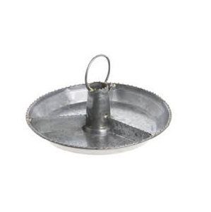 Bandeja de servicio ovalada de hierro galvanizado rústico de Venta caliente con asas Bandeja de artesanía de metal para cenar y servir - Product Image 2