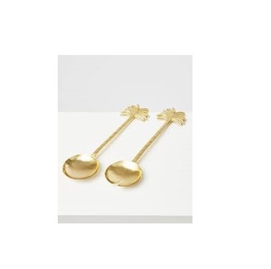 Cuchara de latón de lujo para postre y cubiertos de ensalada de latón dorado de alta calidad, cuchara y precio al por mayor - Product Image 1