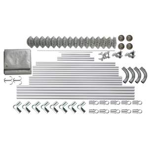 กรงสุนัขเหล็กชุบสังกะสีสั่งทำจากโรงงานโดยตรง ขนาด 2x2x2 เมตร กรงสุนัขกลางแจ้งขนาดใหญ่พร้อมผ้าคลุมกันน้ำ - Product Image 5