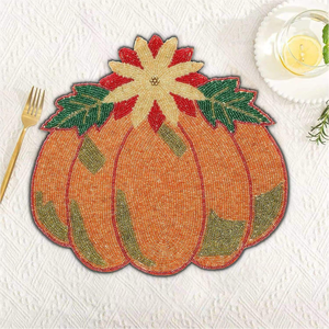 Exquisito mantel con cuentas, vajilla de mesa, mantel decorativo para comedor, Mantel Individual redondo bordado con tema Floral - Product Image 3