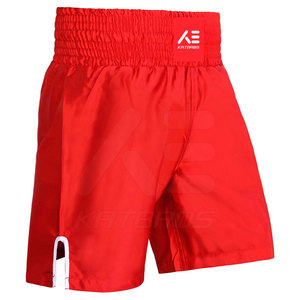 KATBROS Men Boxing <b>Shorts</b> Red Breathable Quick Dry Nylon/<b>Polyester</b> 140g Martial Arts Wear Regular Fit Front Logo - Product Image 4