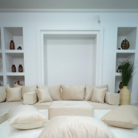Usine de Canapé d'Angle en Velours Beige | Sièges Marocains et Canapés de Sol Personnalisés OEM/ODM | Vente en Gros pour la Décoration de Salon