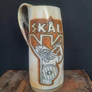 Handmade Natural Horn Mug, Rustic Eco-Friendly Drinkware, Durable Stylish Cup, Perfect for Coffee, Tea, <b>Whisky</b>, Gift Occasions - Product Image 1