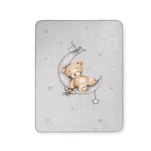 Couverture RASCHEL - MOD. OSO LUNA ESTRELLAS - Motif de dessin animé en peluche grise avec technique non tissée - Product Image 1