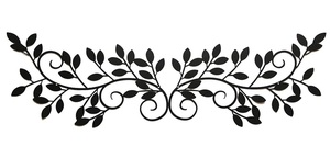 Decoración de pared de hoja de árbol de Metal, vid, rama de olivo, ornamento de Arte de pared, señal colgante para encima de la puerta, sala de estar, 2 piezas - Product Image 4