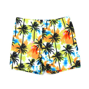 Shorts de Baño para Hombre con Estampado de Palmeras Tropicales en Acuarela, Protección Solar UPF 50+, Secado Rápido, Ropa de Playa de Poliéster/Algodón - Product Image 1