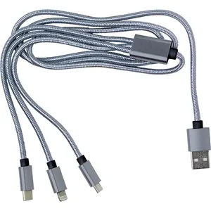Set di Cavi USB Promozionali in Nylon Felix Personalizzati - Product Image 1