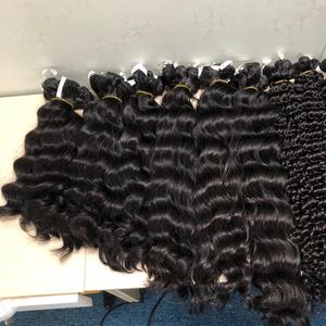 Vente en gros de paquets de cheveux vierges cambodgiens alignés sur des cuticules naturelles 100% ondulées droites bouclées 10 ''-50'' trame de cheveux humains unique - Product Image 2