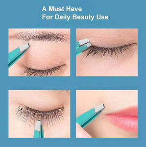 Pinza de Cejas de Acero Inoxidable Puntiaguda Personalizada de Primera Calidad para un Depilado Suave y sin Esfuerzo, Ecológica, Ligera y Reutilizable - Product Image 5