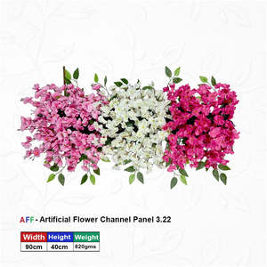 Panel de Flores Artificiales de Cerezo Tricolor Vibrante, Magenta, Blanco y Rosa Suave, 90cm - Product Image 1