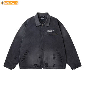 Chaqueta de invierno de algodón Vintage para hombre, prendas de vestir exteriores de tela de estambre, estilo informal, bolsillos delanteros con cremallera completa, algodón acolchado a prueba de viento con capucha - Product Image 1