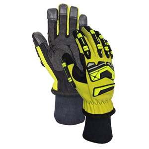 Guantes Firemaster Champion Fluorescentes Sintéticos con Almohadillas de TPR Amarillas Fotoluminiscentes EN388 EN407 - Product Image 5