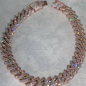 สร้อยข้อมือเพชรโมอิสโมอิสโมเสคโคคิวบาแท้20มม. กำไลข้อมือเคลือบเงินที่ได้รับการรับรองสำหรับทั้งชายและหญิง - Product Image 1