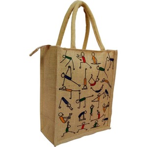 Sacs fourre-tout écologiques en jute Vente en gros Sac à provisions pliable recyclé en jute Sac en toile de jute naturelle avec impression personnalisée et logo - Product Image 6