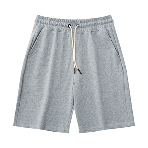 Short de survêtement de jogging gris personnalisé pour hommes, Short de sport court personnalisé, vente en gros - Product Image 2