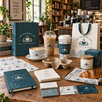 Fournitures pour librairies et cafés de la marque AT PACK avec gobelets personnalisés, sacs en papier, gobelets en plastique et solutions d'emballage à emporter