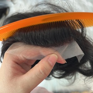 Peluca de Cabello Remy con Base de Seda Brasileña 100% Virgen al por Mayor para Hombres, Alta Calidad, Longitud de 8-20 Pulgadas - Product Image 6