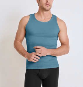 Vente en gros OEM Fabrication sur mesure Tissu côtelé 100% coton Running Blank 160 GSM Débardeur de musculation pour hommes - Product Image 1