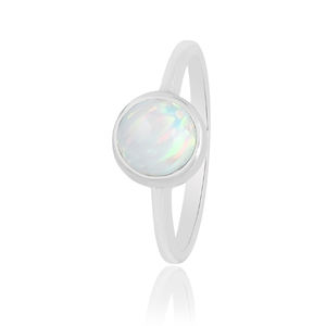 แหวนพลอยโอปอลสีขาวเงินสเตอริง925แฟชั่นชั้นสูงผลิตเครื่องประดับขายส่งสำหรับงานปาร์ตี้ - Product Image 2