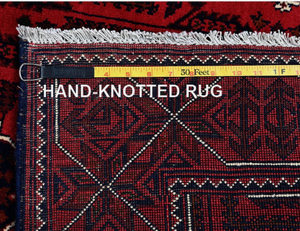 Kazak Oushak Alfombra de área de lana Vintage anudada a mano con patrón abstracto Tamaño personalizable para sala de estar o comedor - Product Image 3