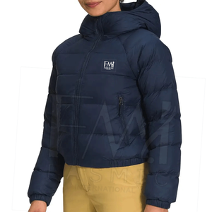 Veste d'hiver légère et respirante en laine pour femmes Couleur personnalisée Tricoté Traitement Fermeture à glissière Teint uni Style féminin - Product Image 2