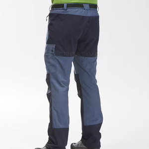 Pantalon de poche cargo décontracté en coton pour hommes, coupe ample à séchage rapide, style long à la mode, fermeture à la taille élastique, design plat - Product Image 3