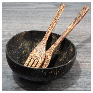 Bol en coquille de noix de coco raffiné adapté à la vie consciente de la terre ajoute du caractère à la vaisselle de tous les jours dans un style organique moderne - Product Image 2