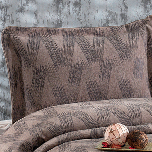 Ensemble de couvre-lit Guzide CAPRICE 4 pièces en chenille 100% couleur terre, taille King, pour usage domestique, fabriqué en Turquie - Product Image 2