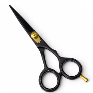 Tijeras de Corte de Pelo Profesionales MANAN INSTRUMENTS Negras y Doradas, Acero Inoxidable 4Cr13, Tijeras de Barbero Afiladas - Product Image 1