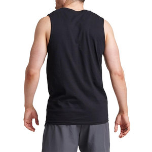 Camiseta sin mangas de algodón para hombre con logotipo personalizado y transpirable - Product Image 4