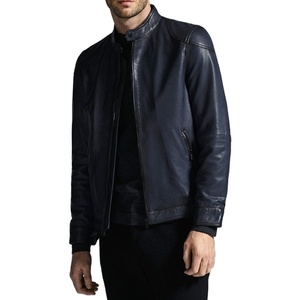 2025 Brand New Men's Quality Autumn Coated Stand Collar Stylish Casual Outfit Breathable Plus Size Leather <b>Jacket</b> - Product Image 1