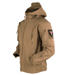 Veste Softshell tactique d'extérieur pour hommes, sweat à capuche coupe-vent pour la chasse, style uniforme, vente en gros - Product Image 5